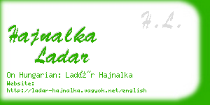 hajnalka ladar business card